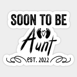 Soon To Be Aunt Est 2022 Funny Pregnancy Sticker